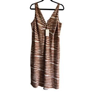 A New Day Women's Brown Zebra Print Sleeveless Slip Dress - Size XXL - NWT